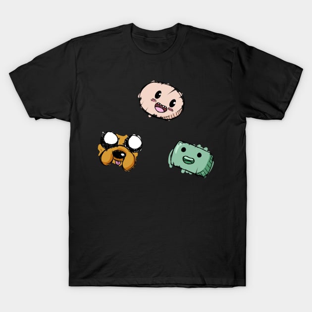 AT Finn, Jake and BMO T-Shirt by Darkartroll